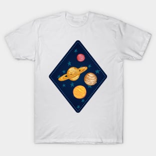 Cute Space Stamp T-Shirt